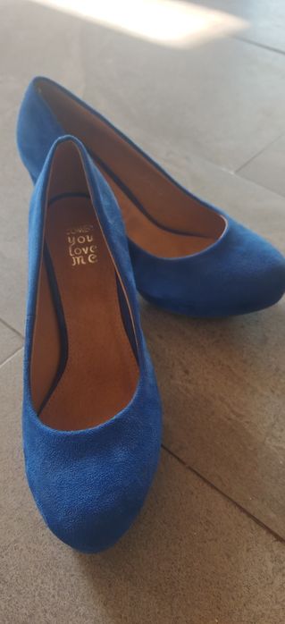 Pantofi piele întoarsă cu toc Comer nr 39