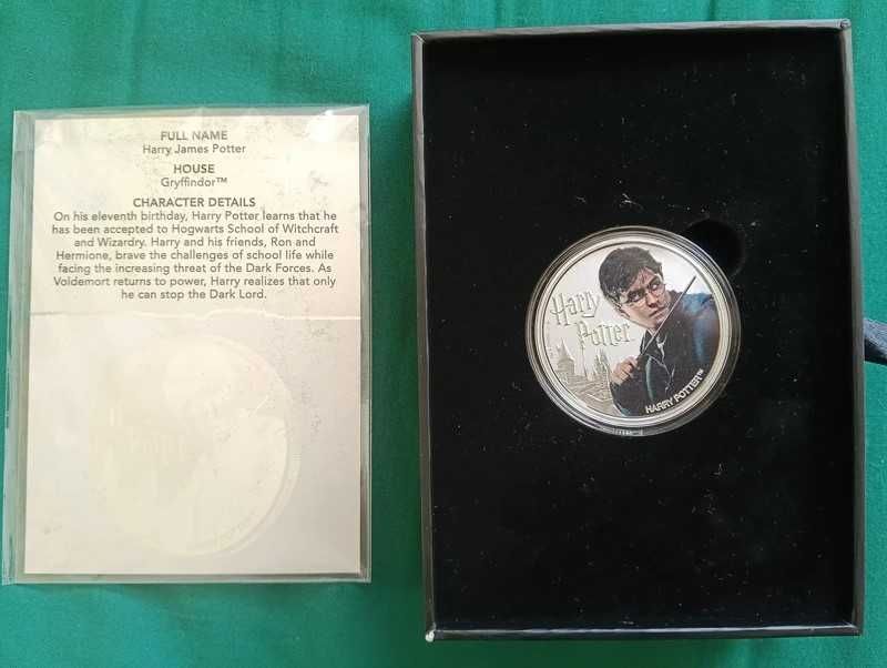 Колекционерска сребърна монета Harry Potter Wizarding World 1 Oz Silver 2020 (Fiji)