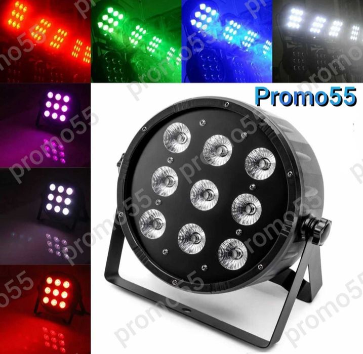 ПРОМОЦИЯ! LED Диско Парти Прожектор, Диско Лазер, Проектор, 9 Led, RGB