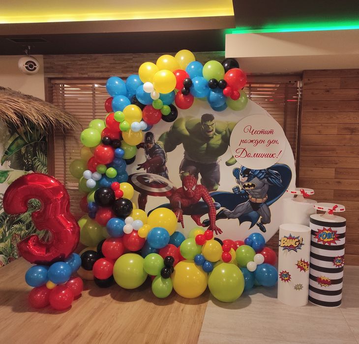 Украса за рожден ден,кръщене,погача- Арка от балони