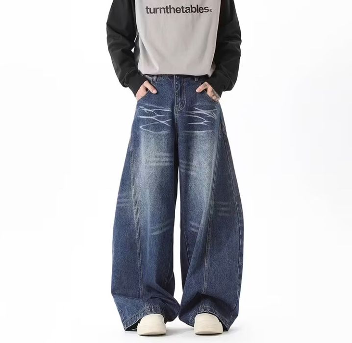 Джинсы синие baggy
