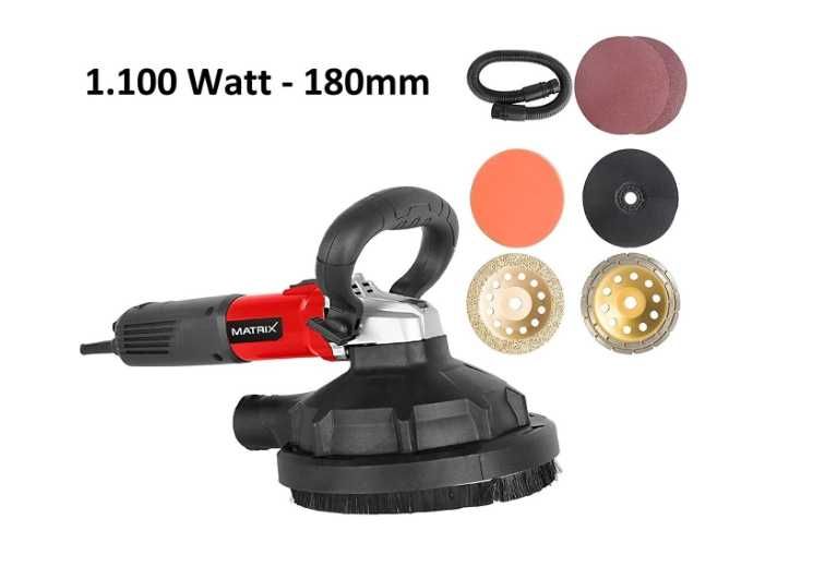 Slefuitor, drisca electrica tencuiala Matrix MT 1100, 180mm, 1100W NOU