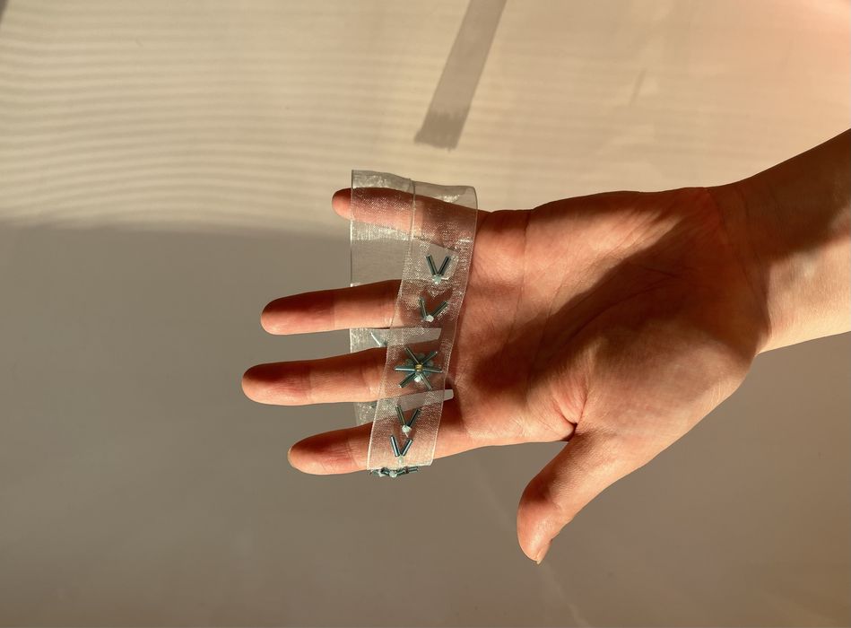 Чокер нежный, голубой