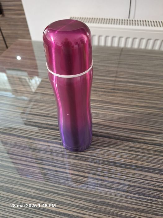 Termos 500 ml, perete dublu, ø 7 × 23,5 cm, Piksel, otel, mov