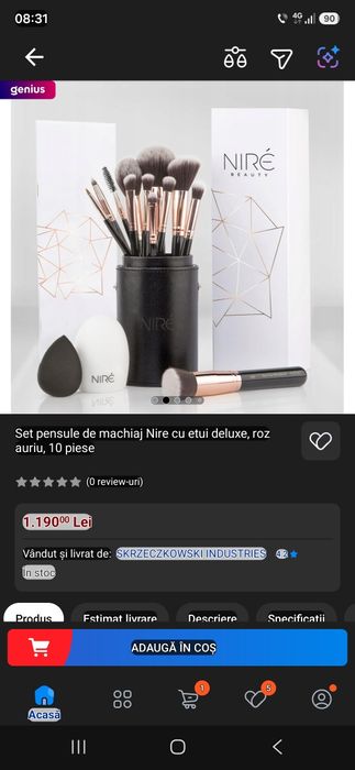 Set pensule machiaj NIRE, noi  cu  etichetă