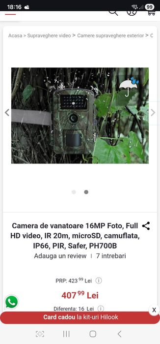 Camera supraveghere vanatoare