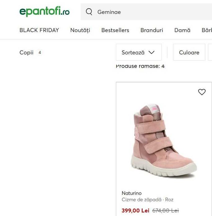 Ghete imblanite Naturino Rainstep Tehnologie Waterproof marime 30