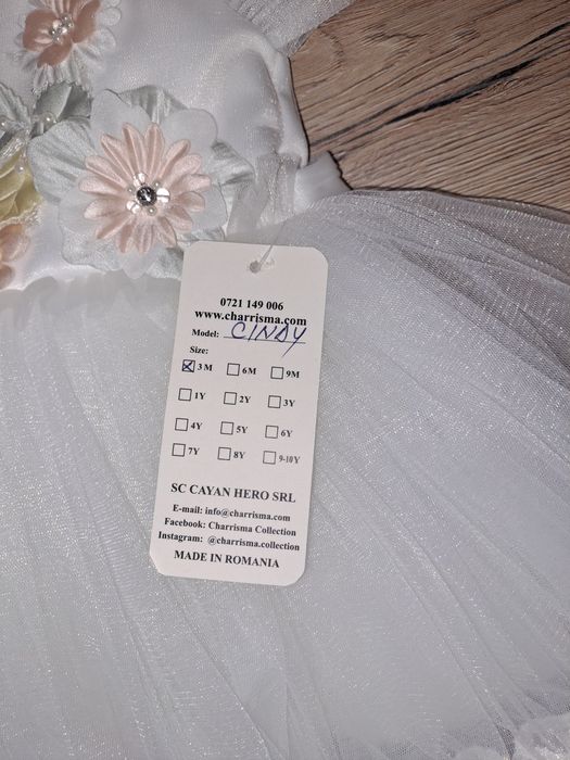 Rochiță elegante botez fetiță