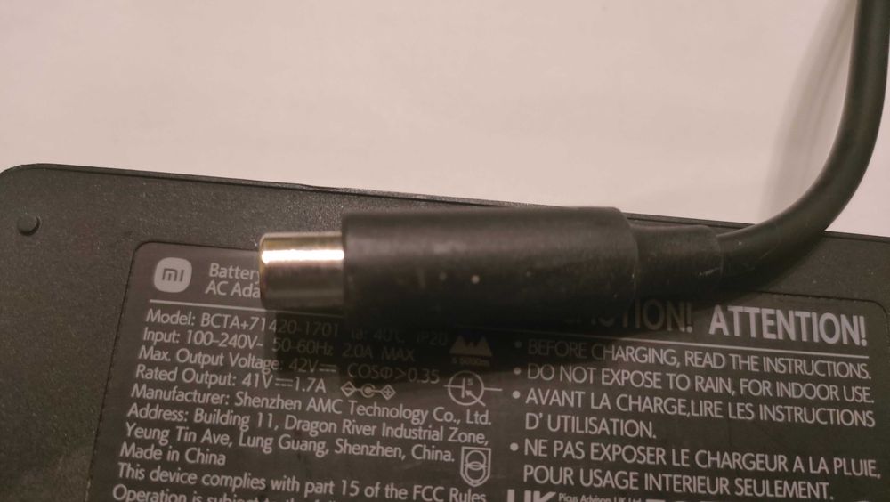 Оригинално зарядно за тротнетка Xiaomi mi  41v/1.7amp