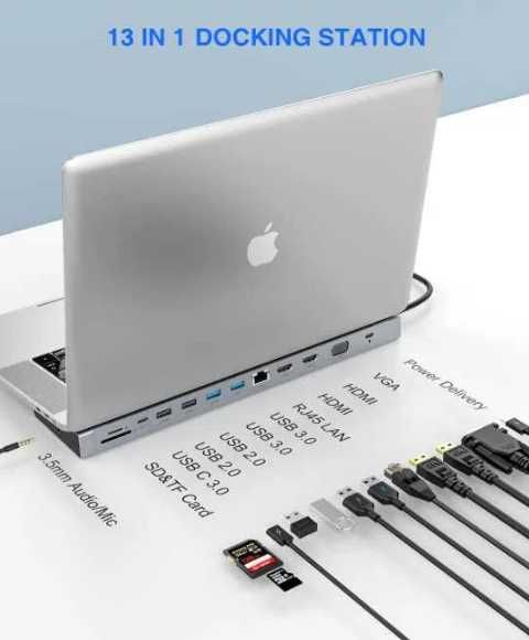 Docking station hub USB Totu TT-DC005 13in1 Apple Windows portabil