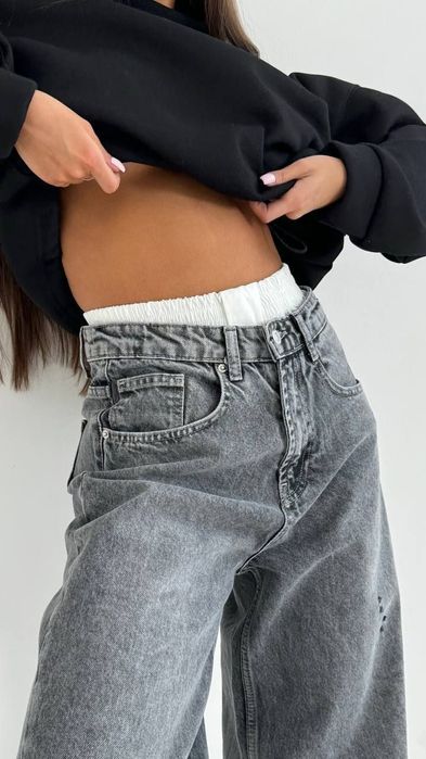 Брюки новые с имитацией нижнего белья