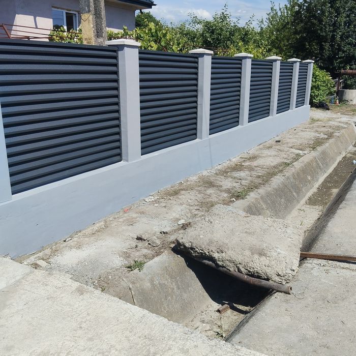 Garduri și porți stil jaluzele șipcă metalica tabla cutata