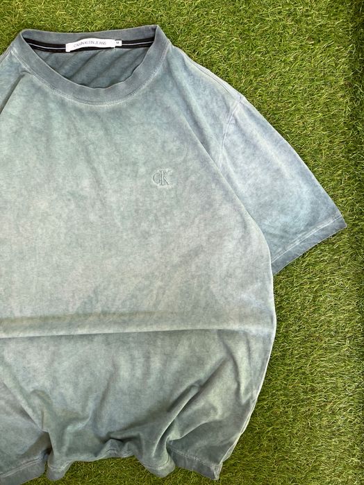 Мъжка блузка : Calvin Klein Jeans Men's Cold Dye Elongated Tee T - Shirt