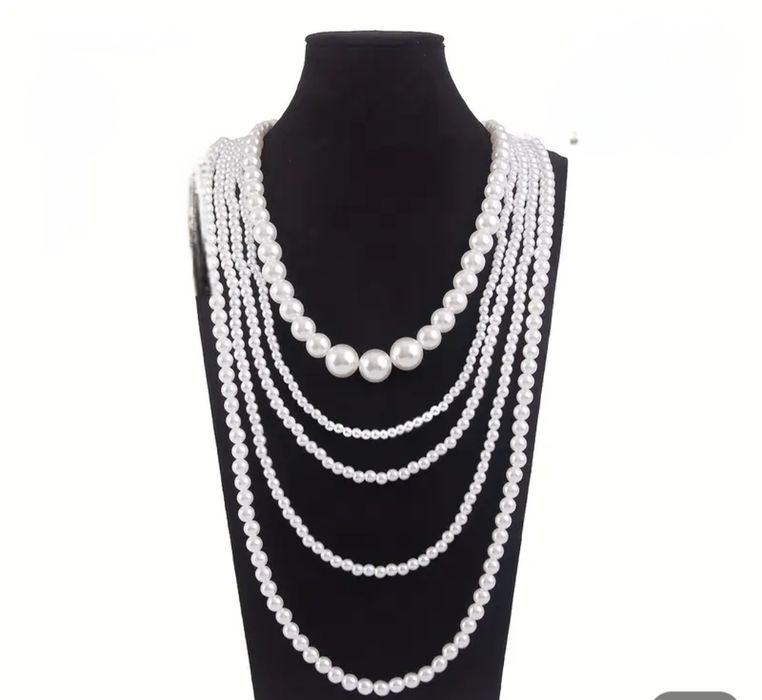 Șirag perle albe