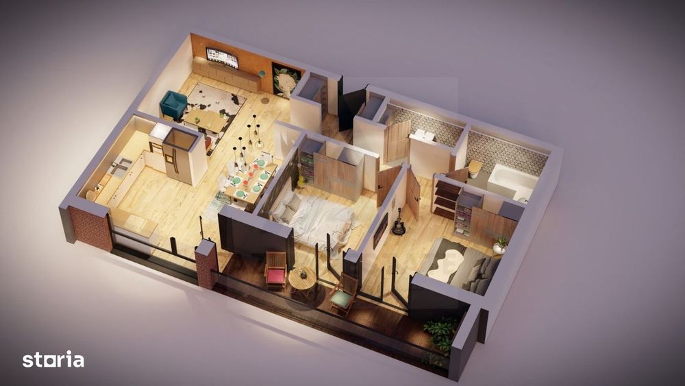 Apartament premium 75 mp utili cu parcare subterana si boxa Central