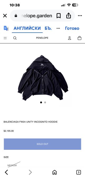 Balenciaga FW24 UNITY INCOGNITO hoodie
