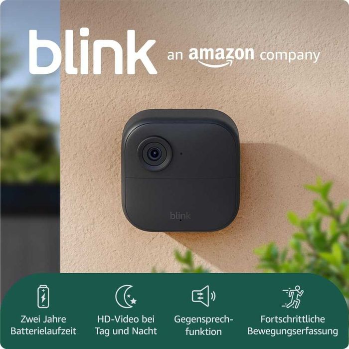 Blink Blink Outdoor 4 камера | Безжична HD смарт камера , подобрено засичане на движение u звънец с камера за наблюдение с гаранция от Amazon