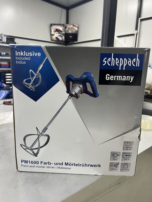 Миксер за строителни разтвори / Бъркалка Scheppach PM1400- чисто нов