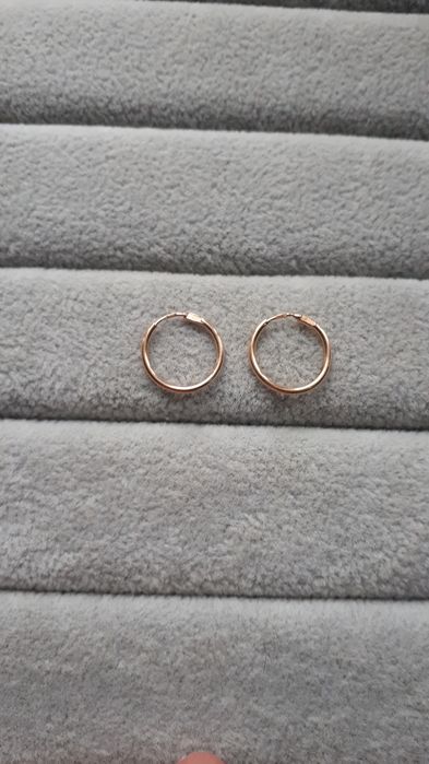 серьги золото ссср завод печать со звездой,585-п,весь -0.96-грам