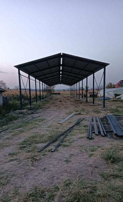 Structura metalica 12x25 din profile cu teava pe acoperi la pret redus