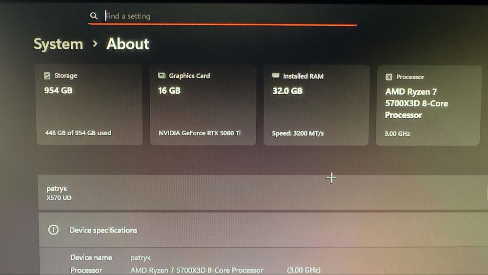 Pc Gaming RTX 5060 Ti 16 GB /  Ryzen 7 5700x3d / 32 GB RAM DDR4