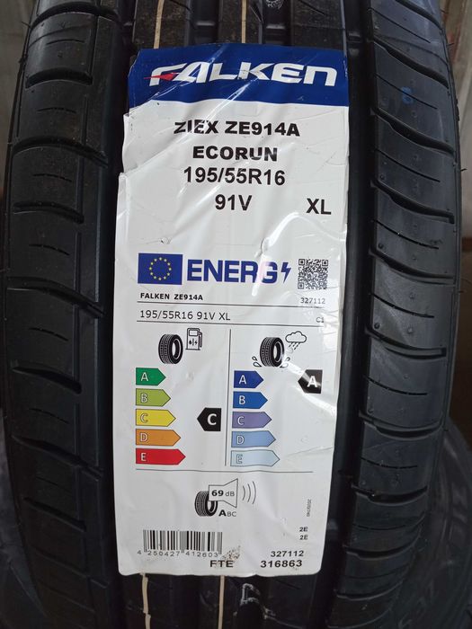 4 Нови летни гуми 195/55R16 Falken Ziex ZE914A ECORUN XL 91V