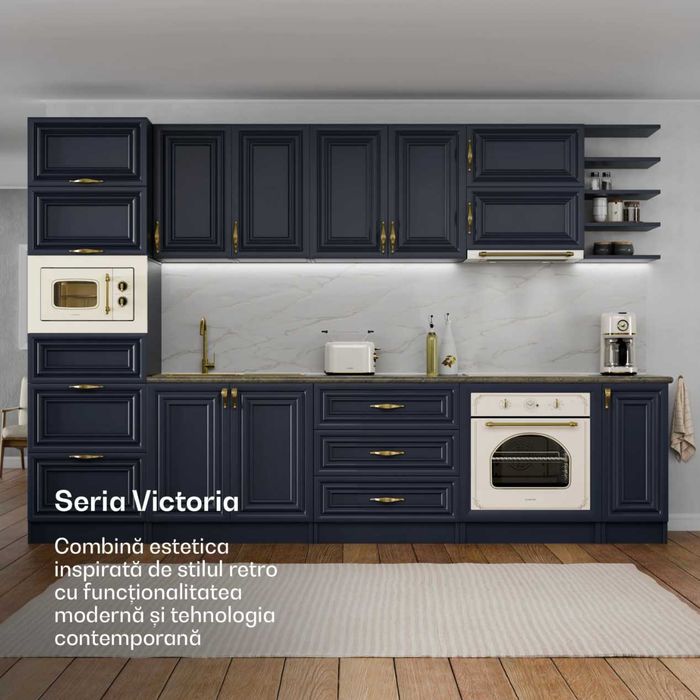 Set mic dejun Klarstein Victoria - Toaster 800W, Fierbător 1.7L, Cafetiera 900W