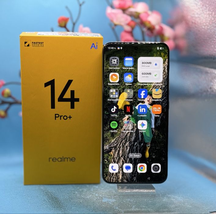 Realme 14 Pro+ 5G, Dual SIM, 512GB, 12GB RAM, Suede Grey