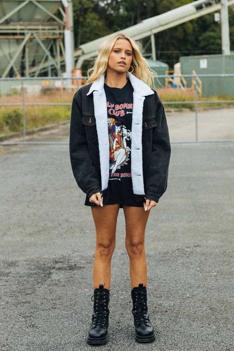 Billy Bones Club Hard Knocks Sherpa Denim Jacket дамско яке - L