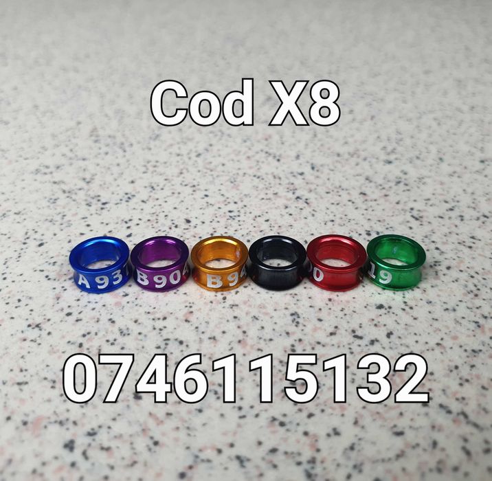 Pasari Papagal Nimfe Perusi Cacadu Canar African-Inele de 6mm AL- X8