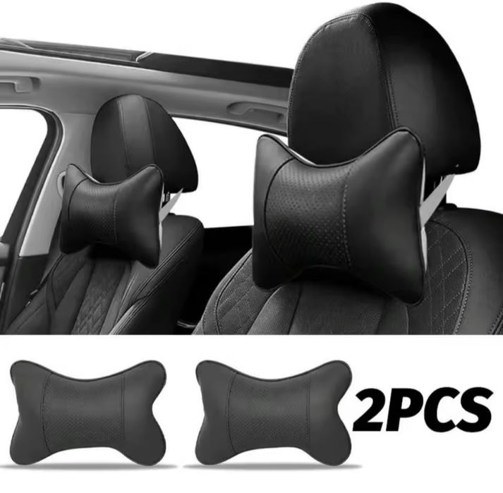 Perne tetieră SET 2 bucăți , Pernuțe cap , Pernuțe Auto Maro,bej,negru