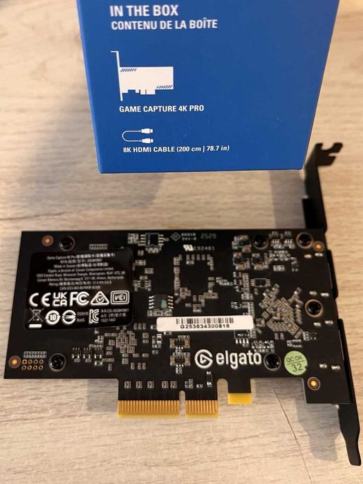 Placa de Captura Elgato 4K Pro (versiunea noua) - 8K60 Pass-Through 4K60 HDR10, HDMI 2.1, VRR,