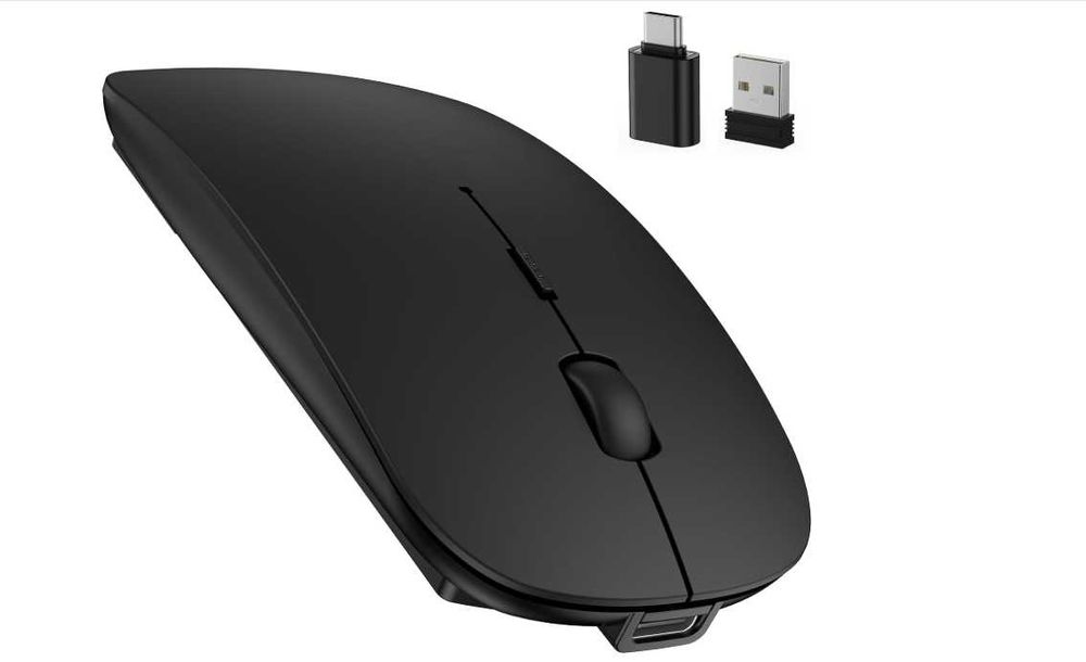 Mouse Wireless, Acumulator, 3 moduri conectare, 4800 DPI, NOU