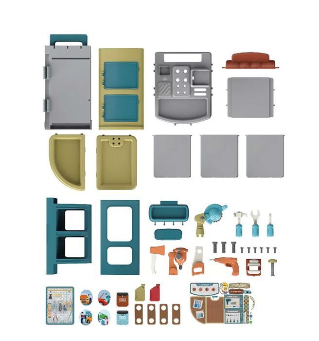 НАМАЛЕНА ЦЕНА Портативен комплект 2в1 - домашна работилница за деца