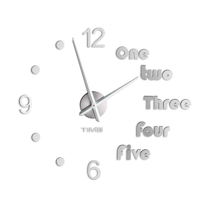 Ceas de Perete DIY Design 3D Montaj Simplu cu Accesorii Incluse 110 cm