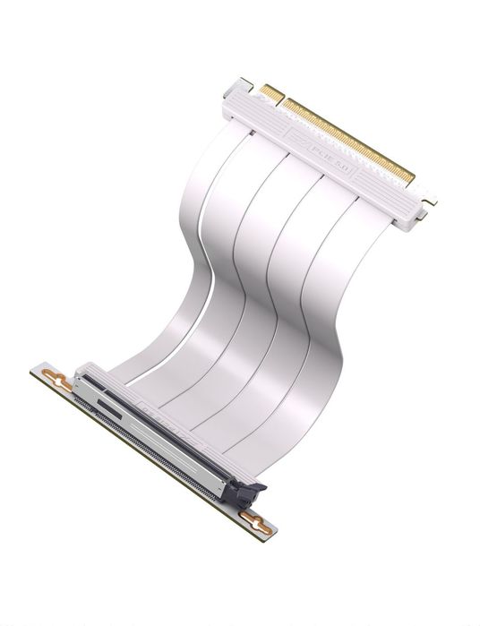 Cablul Riser PCIe 5.0 X16 EZDIY-FAB 128GB/s – Alb, 20 cm