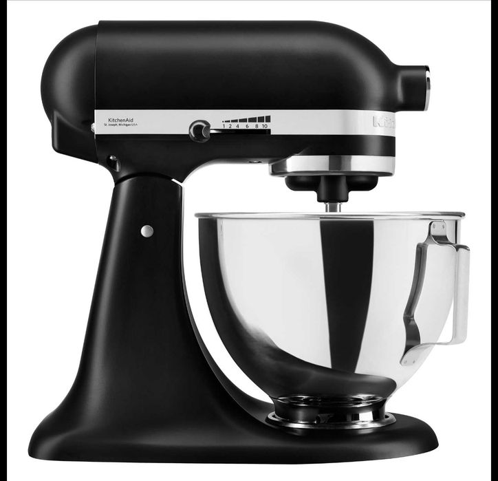 Ново Ново Ново Стационарен миксер с купа 4.3 л, Matte Black - KitchenAid модел 5KSM95PSEBM