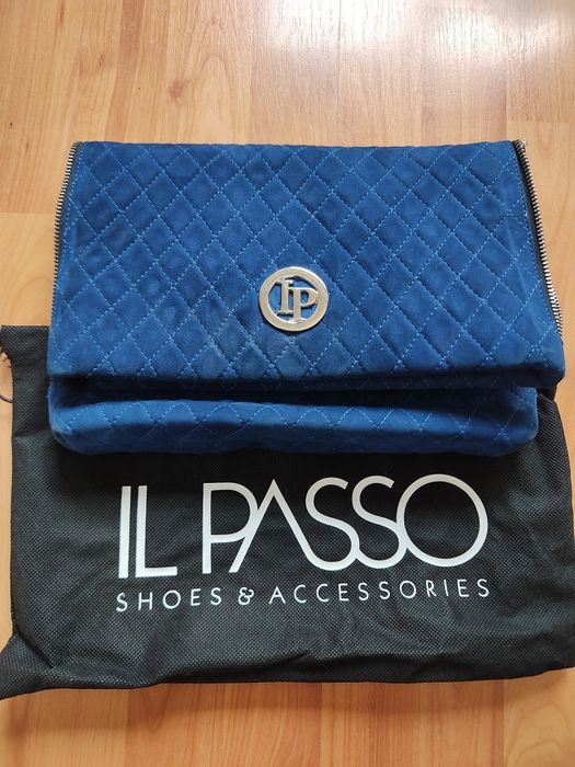 Plic albastru din piele Il Passo