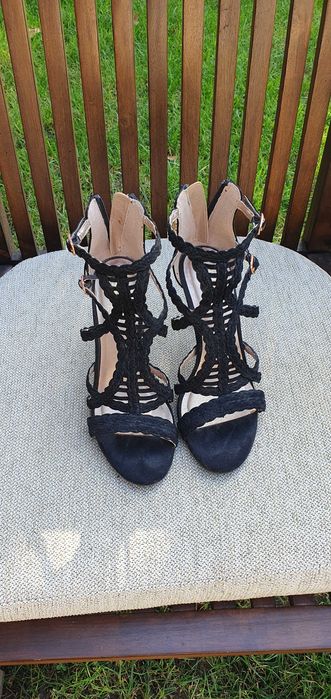 Черни сандали на висок ток BULLBOXER, 37 номер