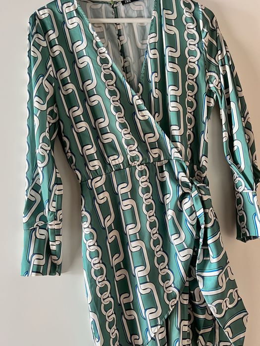 Rochie scurtă cu imprimeu geometric, mărimea M - Zara
