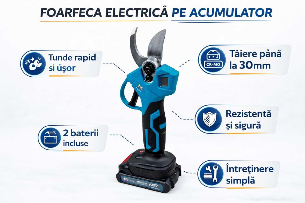 Foarfeca electrica Matrix 68V 2 acumulatori inclusi
