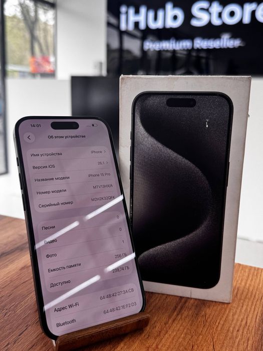Айфон15Про•256гб/100%қара(титан)