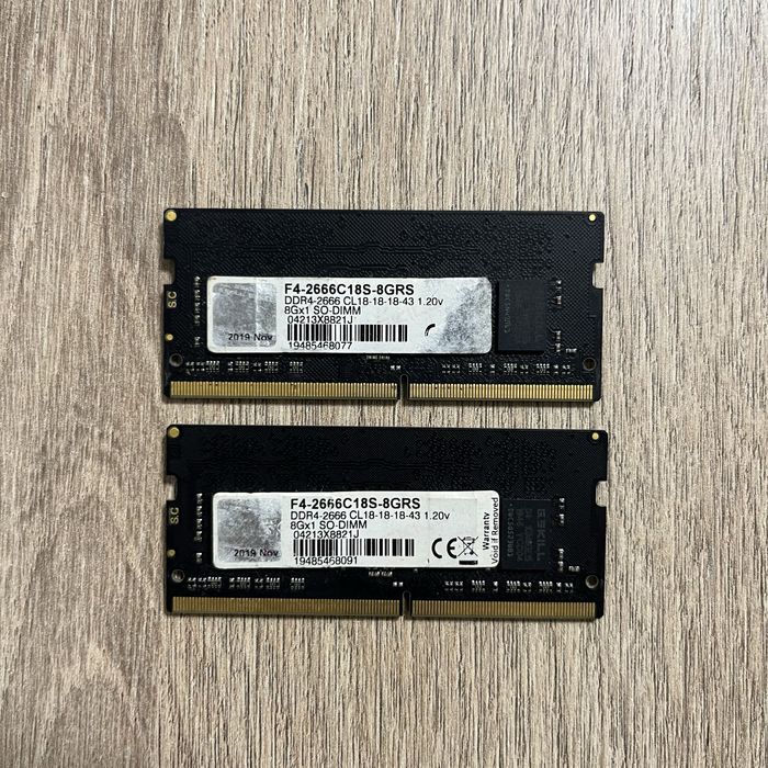 RAM G.SKILL 16GB (2x8) DDR4 2666 SO-DIMM