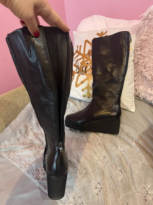 Cizme lungi piele naturala moale- 39