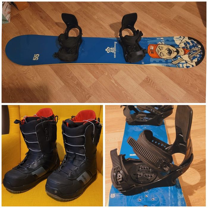 Placa snowboard Burton 155 cu legaturi F2  și boots Burton 42