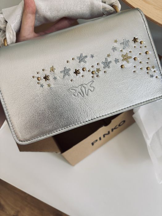 Дамска чанта Pinko Love One Mini Silver