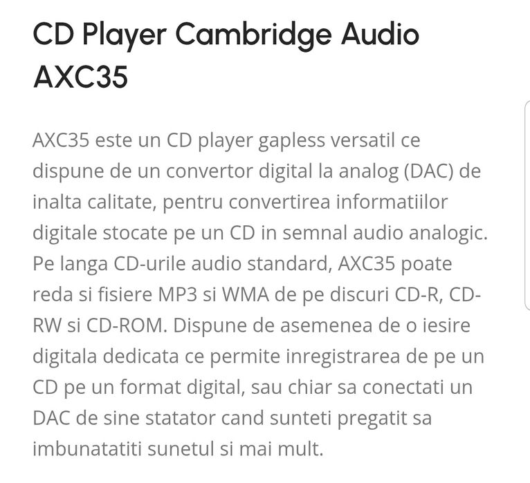 CD player Cambridge AXC 35