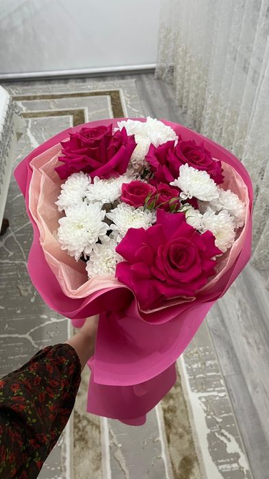 Арзан багада букеттер бар