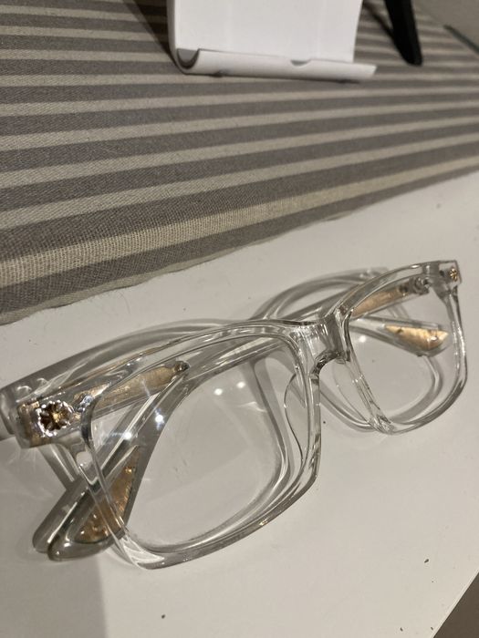 Blue light chrome hearts glasses