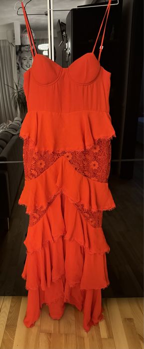 Rochie Majorelle rosie dantela